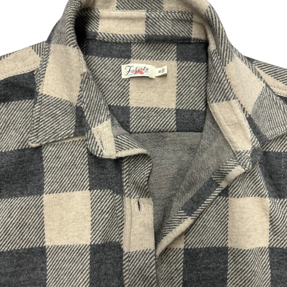 NWOT Faherty Plaid Dress Cardigan Long Shacket women's size M New without tag - Picture 2 of 4